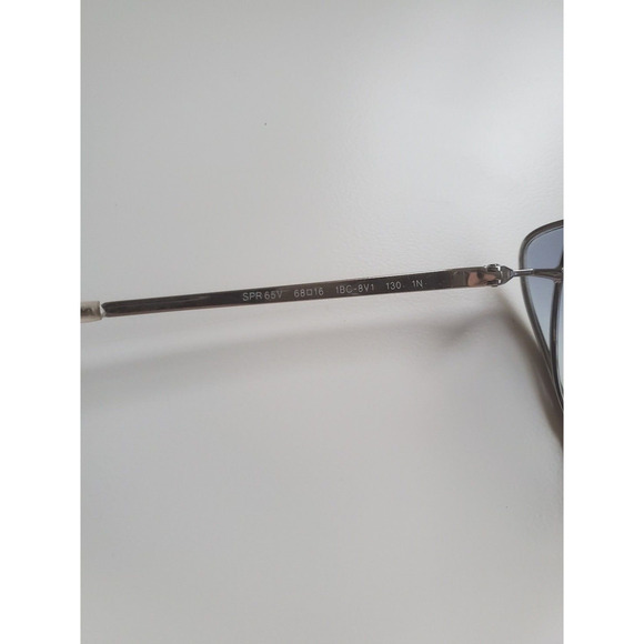 Prada Cat Eye Sunglasses SPR65V Blue Gradient Silver Metal Frame 68mm 130mm - Picture 9 of 11
